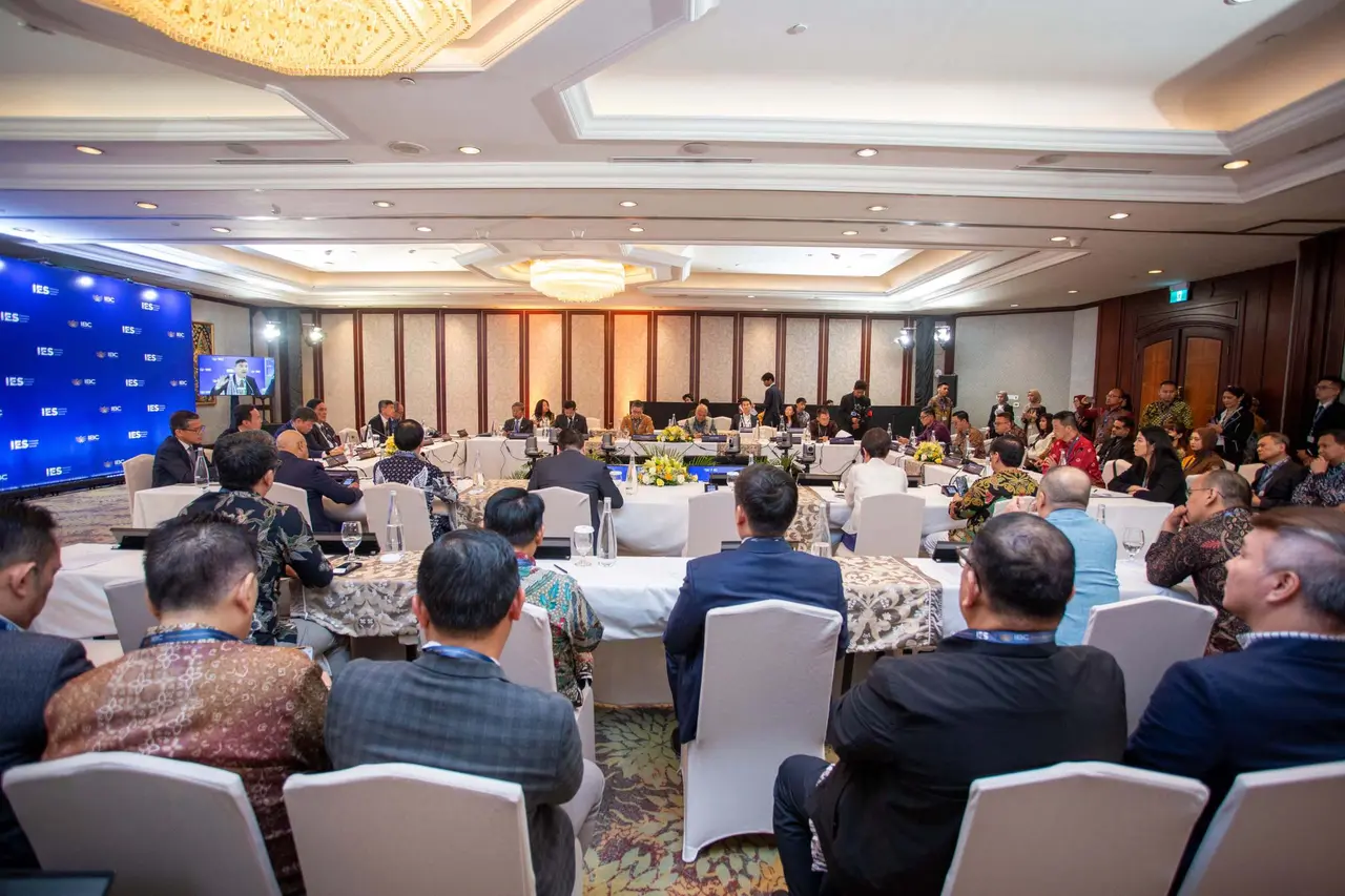 Delegates in session